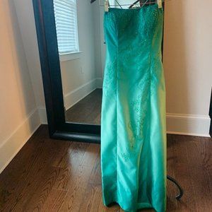 Ombre Green Prom Dress